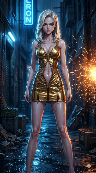 score_9, masterpiece, best quality, ultra-detailed, high-budget anime keyframe, editorial fashion photography, tasteful artistic composition, Caucasian woman, strictly human ears. cowboy shot from the thighs up, character and outfit filling the frame