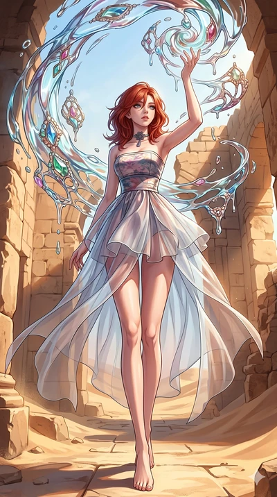 score_9, masterpiece, best quality, ultra-detailed, high-budget anime keyframe, Caucasian woman, strictly human ears. low angle full-body shot filling the entire 9:16 frame with her statuesque presence, stretching the vertical silhouette. interacting
