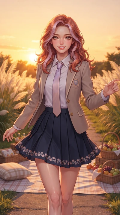 score_9, masterpiece, best quality, ultra-detailed, high-budget anime keyframe, editorial fashion photography, tasteful artistic composition, Caucasian woman. close-up cowboy shot from the waist and thighs up, the character dominates the composition,