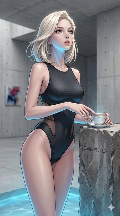 score_9, masterpiece, best quality, ultra-detailed, high-budget anime keyframe, editorial fashion photography, tasteful artistic composition, Caucasian woman, strictly human ears. cowboy shot from the thighs up, character and outfit filling the frame