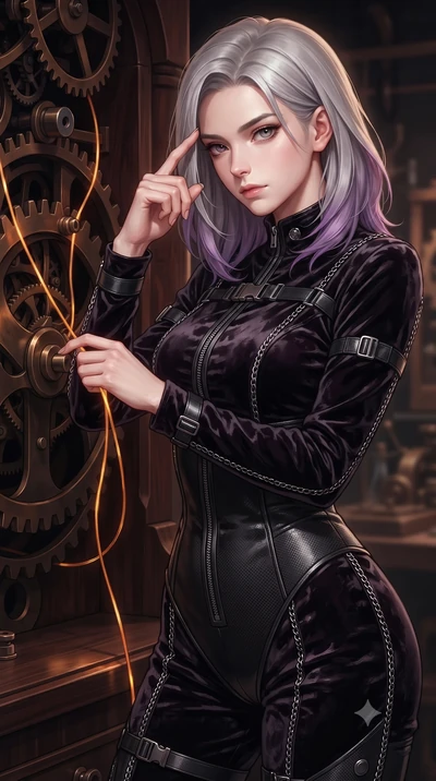 score_9, masterpiece, best quality, ultra-detailed, high-budget anime keyframe, editorial fashion photography, tasteful artistic composition, Caucasian woman. close-up cowboy shot from the waist and thighs up, the character dominates the composition,