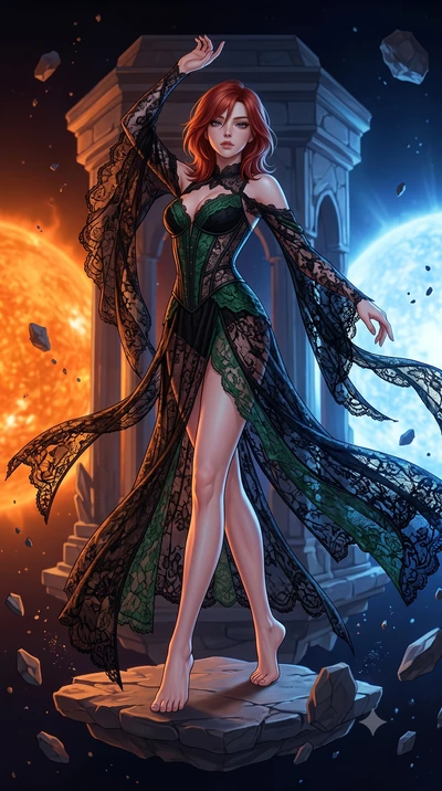 score_9, masterpiece, best quality, ultra-detailed, high-budget anime keyframe, editorial fashion photography, tasteful artistic composition, Korean woman. low angle full-body shot from head to toe showing her feet, filling the entire 9:16 vertical f
