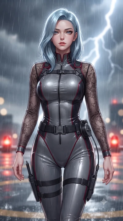 score_9, masterpiece, best quality, ultra-detailed, high-budget anime keyframe, editorial fashion photography, tasteful artistic composition, Korean woman. close-up cowboy shot from the waist and thighs up, the character dominates the composition, fi