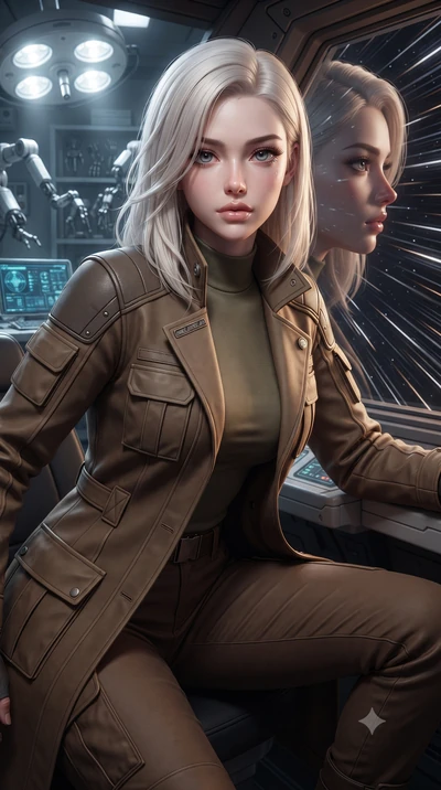 score_9, masterpiece, best quality, ultra-detailed, high-budget anime keyframe, editorial fashion photography, tasteful artistic composition, realistic cosplay photography, Caucasian woman, strictly human ears. close-up cowboy shot from the waist and