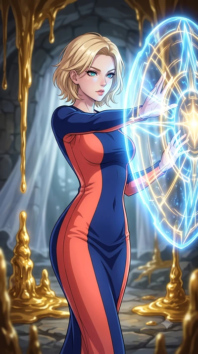 score_9, masterpiece, best quality, ultra-detailed, high-budget anime keyframe, clean line-art, cel-shading, Caucasian woman, strictly human ears. close-up cowboy shot from the waist and thighs up, the character dominates the composition, filling the