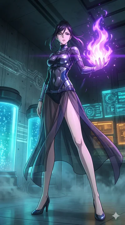 score_9, masterpiece, best quality, ultra-detailed, High-budget Anime Keyframe, vibrant colors, fluid line-art, expressive lighting, cinematic composition, Ufotable-style visual effects, top-tier animation quality, Japanese woman with delicate and el