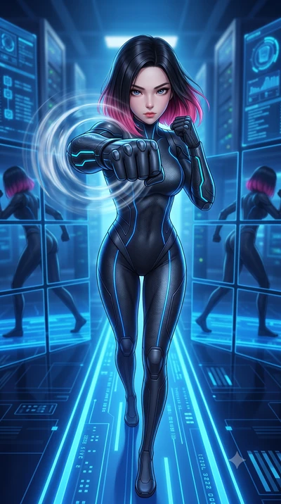 score_9, masterpiece, best quality, ultra-detailed, high-budget anime keyframe, semi-realistic 3D game render, editorial fashion photography, tasteful artistic composition, Korean woman. close-up cowboy shot from the waist and thighs up, the characte