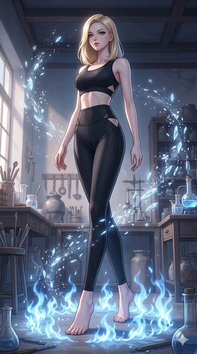 score_9, masterpiece, best quality, ultra-detailed, high-budget anime keyframe, editorial fashion photography, tasteful artistic composition, Korean woman. low angle full-body shot from head to toe showing her feet, filling the entire 9:16 vertical f