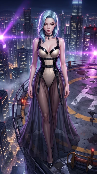 score_9, masterpiece, best quality, ultra-detailed, high-budget anime keyframe, semi-realistic 3D game render, editorial fashion photography, tasteful artistic composition, Korean woman. close-up cowboy shot from the waist and thighs up, the characte