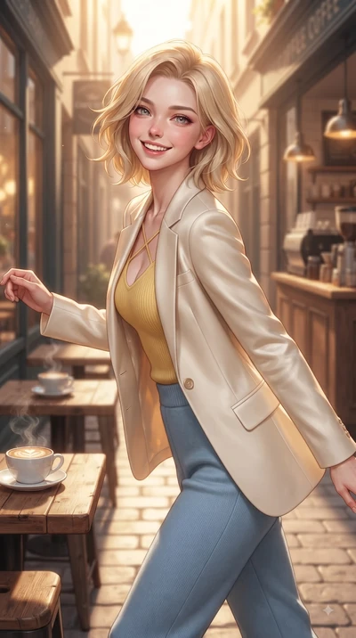 score_9, masterpiece, best quality, ultra-detailed, high-budget anime keyframe, editorial fashion photography, tasteful artistic composition, Caucasian woman. close-up cowboy shot from the waist and thighs up, the character dominates the composition,