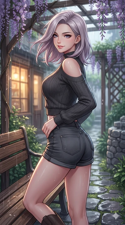 score_9, masterpiece, best quality, ultra-detailed, high-budget anime keyframe, vibrant anime aesthetic, Caucasian woman, strictly human ears. close-up cowboy shot from the waist and thighs up, the character dominates the composition, filling the fra
