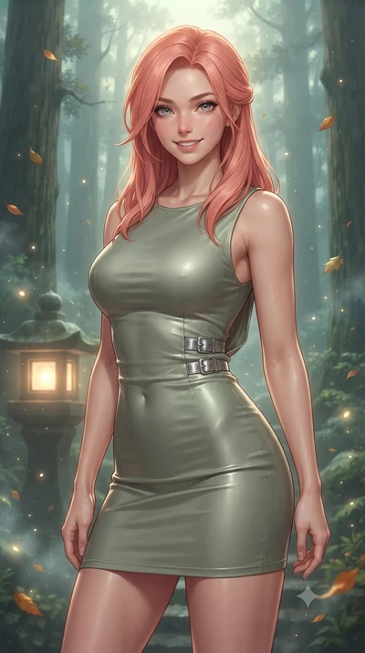score_9, masterpiece, best quality, ultra-detailed, high-budget anime keyframe, editorial fashion photography, tasteful artistic composition, Japanese woman. close-up cowboy shot from the waist and thighs up, the character dominates the composition, 