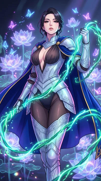 score_9, masterpiece, best quality, ultra-detailed, High-budget Anime Keyframe, vibrant colors, fluid line-art, expressive lighting, cinematic composition, Ufotable-style visual effects, top-tier animation quality, Korean woman with idol-like refined