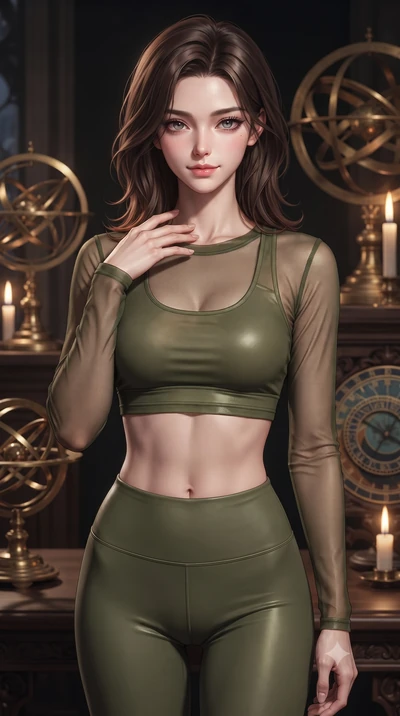 score_9, masterpiece, best quality, ultra-detailed, high-budget anime keyframe, editorial fashion photography, tasteful artistic composition, Korean woman. close-up cowboy shot from the waist and thighs up, the character dominates the composition, fi