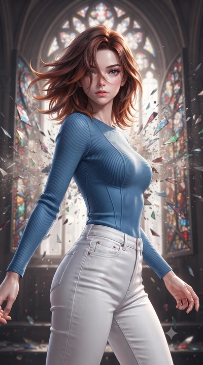 score_9, masterpiece, best quality, ultra-detailed, high-budget anime keyframe, editorial fashion photography, tasteful artistic composition, realistic cosplay photography, Korean woman. close-up cowboy shot from the waist and thighs up, the characte