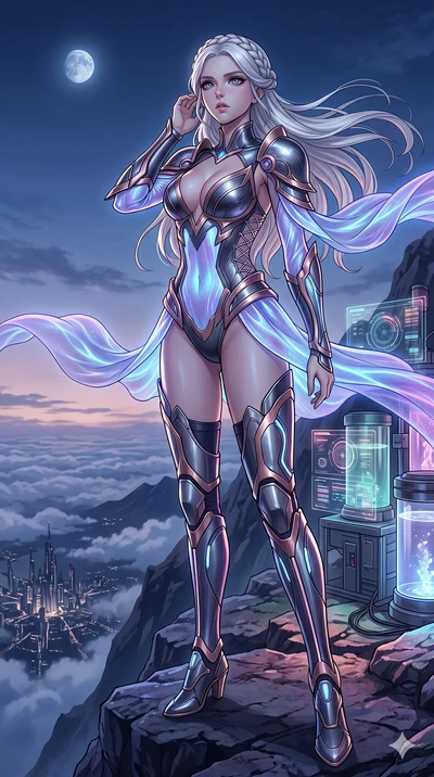 score_9, masterpiece, best quality, ultra-detailed, High-budget Anime Keyframe, vibrant colors, fluid line-art, expressive lighting, cinematic composition, Ufotable-style visual effects, top-tier animation quality, Japanese woman with delicate and el