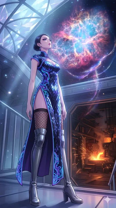 score_9, masterpiece, best quality, ultra-detailed, High-budget Anime Keyframe, vibrant colors, fluid line-art, expressive lighting, cinematic composition, Ufotable-style visual effects, top-tier animation quality, Japanese woman with delicate and el