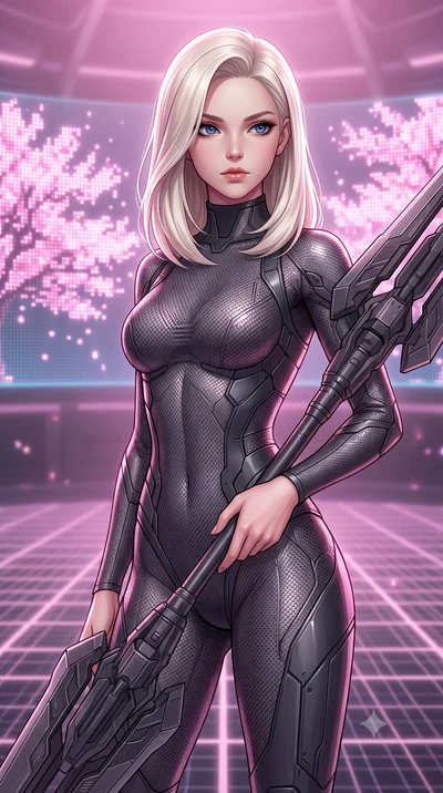 score_9, masterpiece, best quality, ultra-detailed, high-budget anime keyframe, editorial fashion photography, tasteful artistic composition, Caucasian woman. close-up cowboy shot from the waist and thighs up, the character dominates the composition,