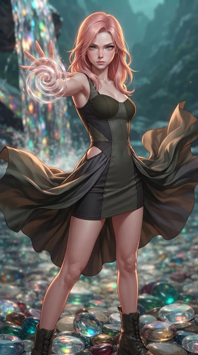 score_9, masterpiece, best quality, ultra-detailed, high-budget anime keyframe, editorial fashion photography, tasteful artistic composition, realistic cosplay photography, Japanese woman. close-up cowboy shot from the waist and thighs up, the charac