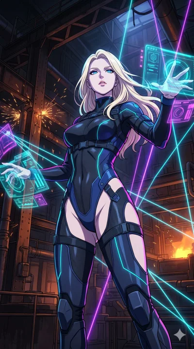 score_9, masterpiece, best quality, ultra-detailed, High-budget Anime Keyframe, vibrant colors, fluid line-art, expressive lighting, cinematic composition, Ufotable-style visual effects, top-tier animation quality, Caucasian woman with pale skin, blo