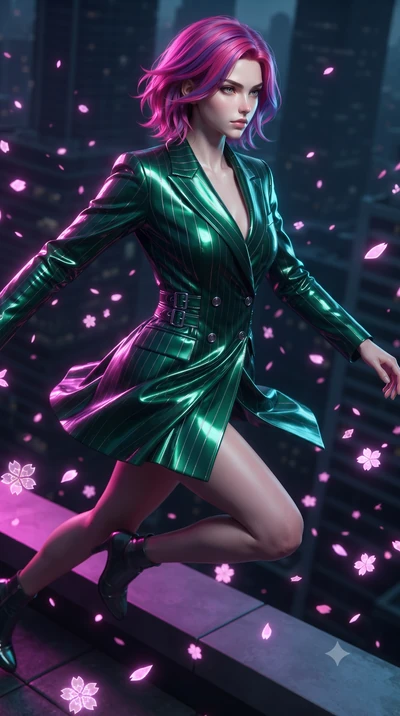 score_9, masterpiece, best quality, ultra-detailed, high-budget anime keyframe, editorial fashion photography, tasteful artistic composition, Caucasian woman. close-up cowboy shot from the waist and thighs up, the character dominates the composition,