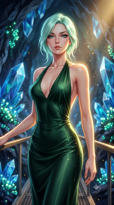 score_9, masterpiece, best quality, ultra-detailed, high-budget anime keyframe, editorial fashion photography, tasteful artistic composition, Japanese woman. close-up cowboy shot from the waist and thighs up, the character dominates the composition, 