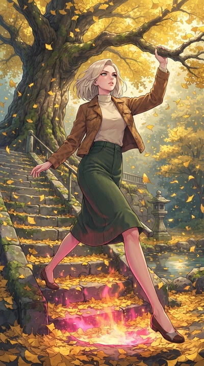 score_9, masterpiece, best quality, ultra-detailed, high-budget anime keyframe, gorgeous anime illustration, with clean line-art and distinct ink outlines, Caucasian woman, strictly human ears. low angle full-body shot from head to toe showing her fe