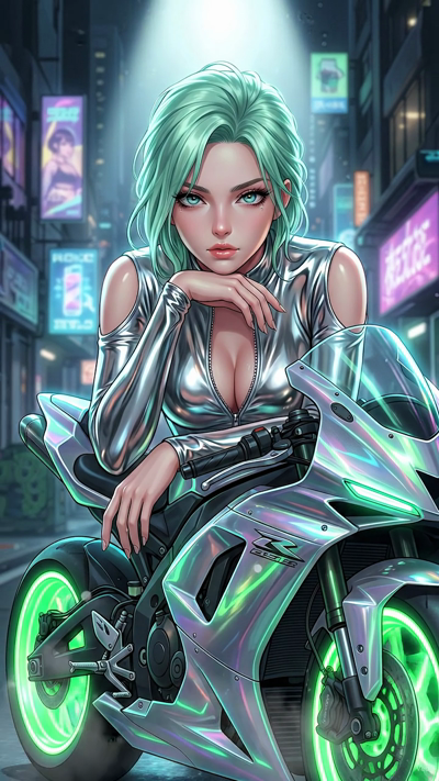 An anime keyframe style video starting from the initial frame. The camera executes a slow, smooth orbit. The background galaxy and stars shimmer and rotate slowly. Volumetric sunbeams shift across the room, illuminating floating dust motes and creati