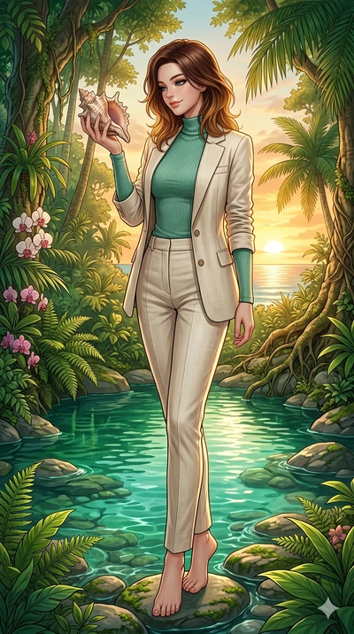 score_9, masterpiece, best quality, ultra-detailed, high-budget anime keyframe, editorial fashion photography, tasteful artistic composition, Korean woman. low angle full-body shot from head to toe showing her feet, filling the entire 9:16 vertical f