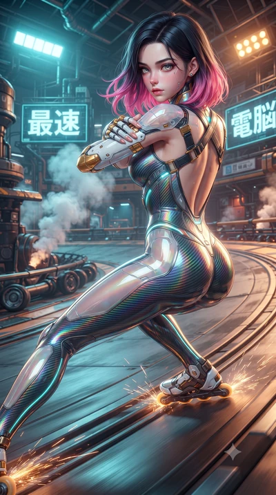 score_9, masterpiece, best quality, ultra-detailed, high-budget anime keyframe, editorial fashion photography, tasteful artistic composition, Korean woman. close-up cowboy shot from the waist and thighs up, the character dominates the composition, fi