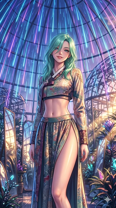score_9, masterpiece, best quality, ultra-detailed, high-budget anime keyframe, editorial fashion photography, tasteful artistic composition, Japanese woman. cowboy shot from the thighs up, character and outfit filling the frame for maximum editorial