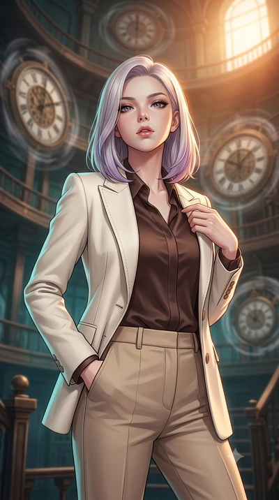 score_9, masterpiece, best quality, ultra-detailed, high-budget anime keyframe, editorial fashion photography, tasteful artistic composition, Caucasian woman, strictly human ears. close-up cowboy shot from the waist and thighs up, the character domin