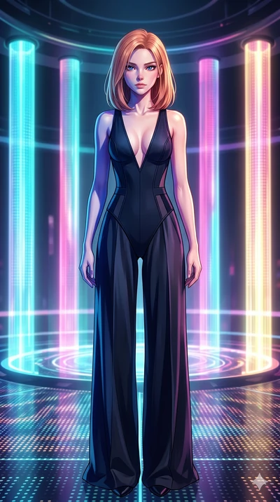 score_9, masterpiece, best quality, ultra-detailed, high-budget anime keyframe, editorial fashion photography, tasteful artistic composition, Korean woman. cowboy shot from the thighs up, character and outfit filling the frame for maximum editorial p