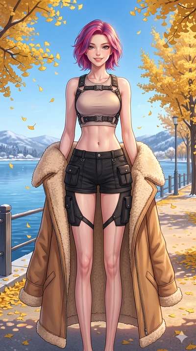 score_9, masterpiece, best quality, ultra-detailed, high-budget anime keyframe, vibrant anime aesthetic, Caucasian woman, strictly human ears. cowboy shot from the thighs up, character and outfit filling the frame for maximum presence. She is holding