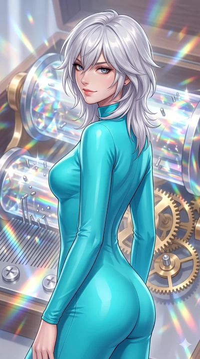 score_9, masterpiece, best quality, ultra-detailed, high-budget anime keyframe, editorial fashion photography, tasteful artistic composition, Japanese woman. close-up cowboy shot from the waist and thighs up, the character dominates the composition, 