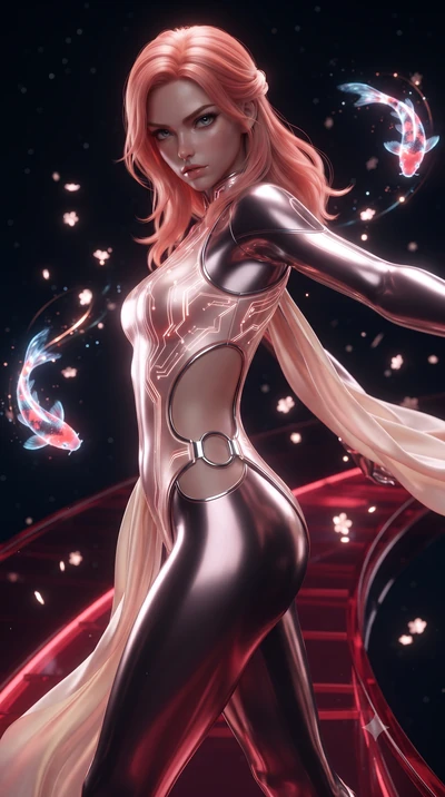score_9, masterpiece, best quality, ultra-detailed, high-budget anime keyframe, editorial fashion photography, tasteful artistic composition, Japanese woman. close-up cowboy shot from the waist and thighs up, the character dominates the composition, 