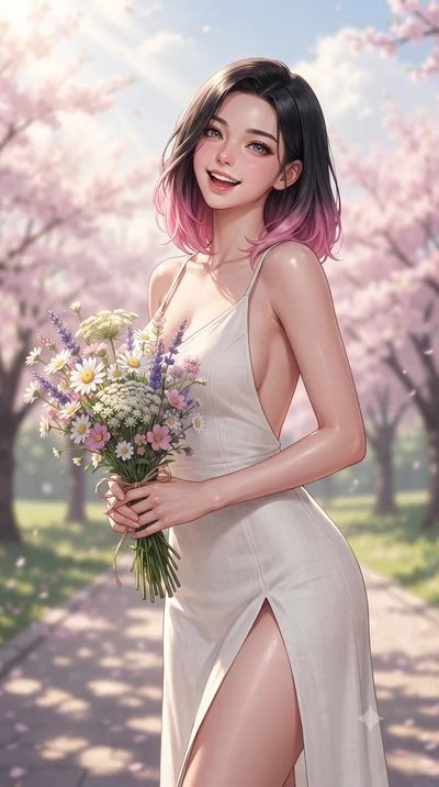 score_9, masterpiece, best quality, ultra-detailed, high-budget anime keyframe, editorial fashion photography, tasteful artistic composition, Korean woman. close-up cowboy shot from the waist and thighs up, the character dominates the composition, fi