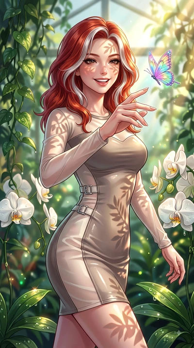 score_9, masterpiece, best quality, ultra-detailed, high-budget anime keyframe, editorial fashion photography, tasteful artistic composition, Caucasian woman. close-up cowboy shot from the waist and thighs up, the character dominates the composition,