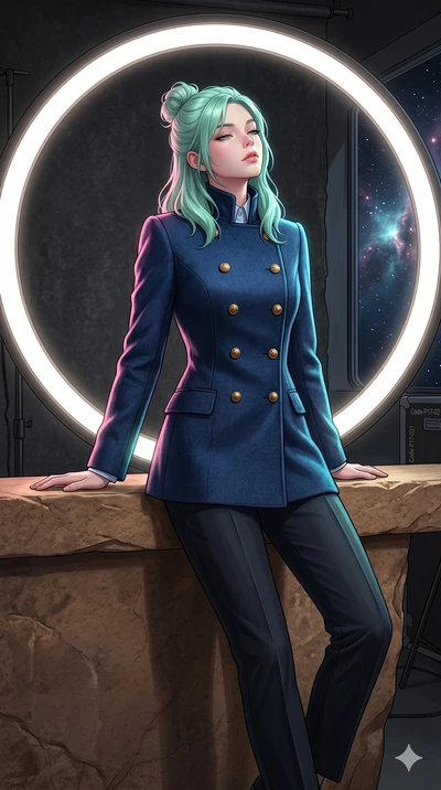 score_9, masterpiece, best quality, ultra-detailed, high-budget anime keyframe, editorial fashion photography, tasteful artistic composition, Japanese woman. cowboy shot from the thighs up, character and outfit filling the frame for maximum editorial