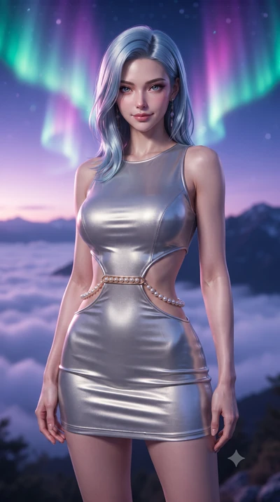 score_9, masterpiece, best quality, ultra-detailed, high-budget anime keyframe, editorial fashion photography, tasteful artistic composition, Korean woman. close-up cowboy shot from the waist and thighs up, the character dominates the composition, fi