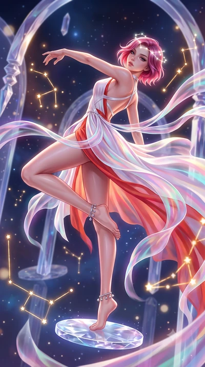 score_9, masterpiece, best quality, ultra-detailed, high-budget anime keyframe, semi-realistic 3D game render, editorial fashion photography, tasteful artistic composition, Caucasian woman. low angle full-body shot from head to toe showing her feet, 