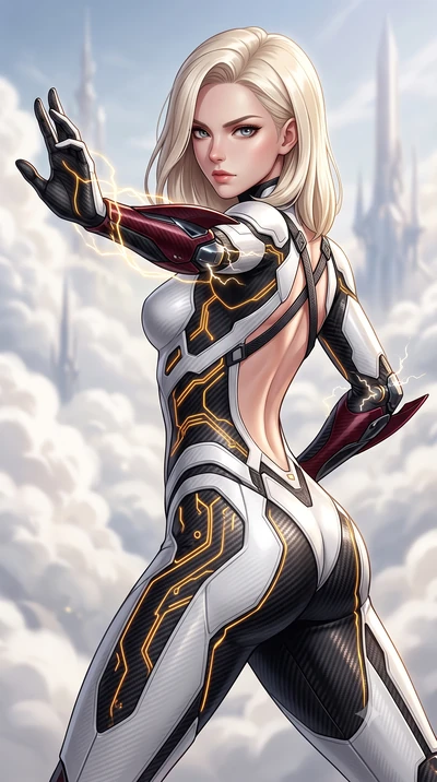 score_9, masterpiece, best quality, ultra-detailed, high-budget anime keyframe, semi-realistic 3D game render, editorial fashion photography, tasteful artistic composition, Caucasian woman. close-up cowboy shot from the waist and thighs up, the chara