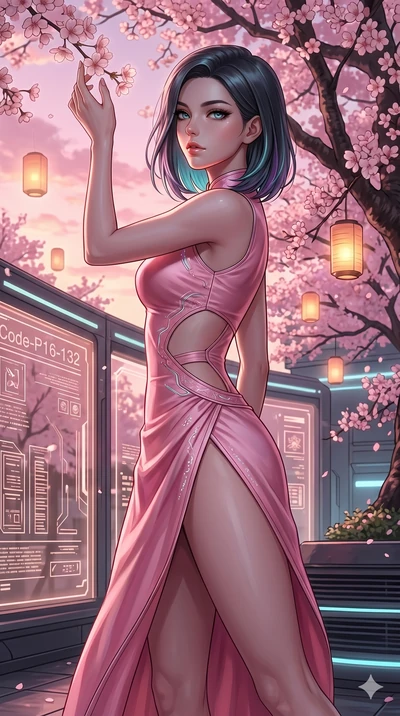 score_9, masterpiece, best quality, ultra-detailed, high-budget anime keyframe, editorial fashion photography, tasteful artistic composition, Caucasian woman, strictly human ears. cowboy shot from the thighs up, character and outfit filling the frame