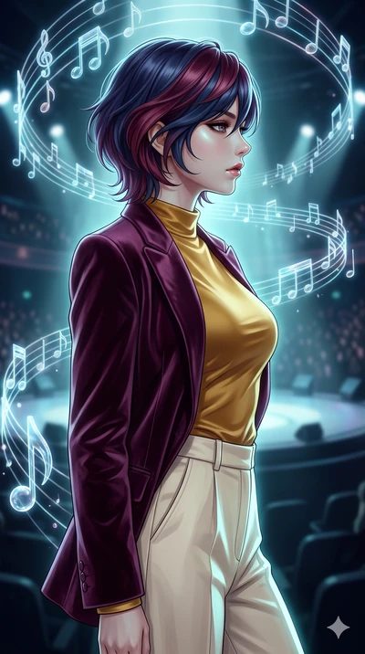 score_9, masterpiece, best quality, ultra-detailed, high-budget anime keyframe, editorial fashion photography, tasteful artistic composition, Korean woman. close-up cowboy shot from the waist and thighs up, the character dominates the composition, fi