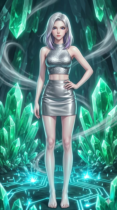 score_9, masterpiece, best quality, ultra-detailed, high-budget anime keyframe, editorial fashion photography, tasteful artistic composition, Caucasian woman, strictly human ears. cowboy shot from the thighs up, character and outfit filling the frame