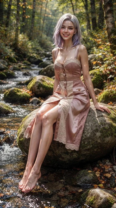 score_9, masterpiece, best quality, ultra-detailed, high-budget anime keyframe, editorial fashion photography, tasteful artistic composition, Caucasian woman. low angle full-body shot from head to toe showing her feet, filling the entire 9:16 vertica