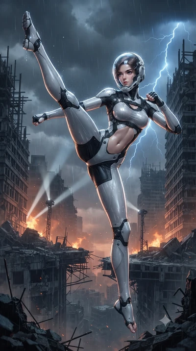 score_9, masterpiece, best quality, ultra-detailed, high-budget anime keyframe, editorial fashion photography, tasteful artistic composition, Korean woman. low angle full-body shot from head to toe showing her feet, filling the entire 9:16 vertical f