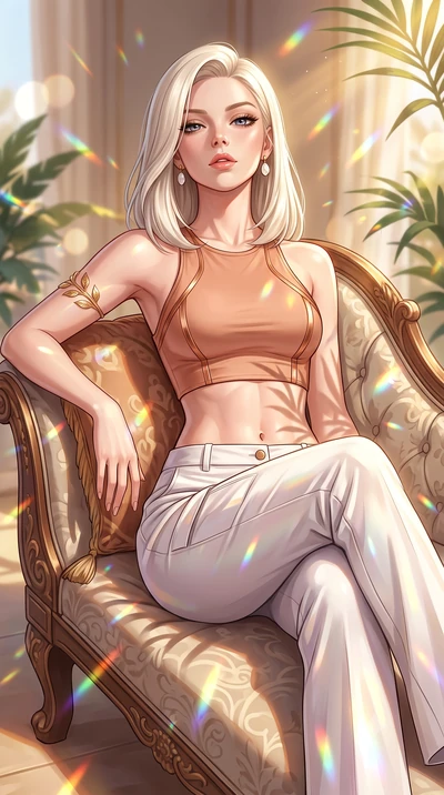 score_9, masterpiece, best quality, ultra-detailed, high-budget anime keyframe, semi-realistic 3D game render, editorial fashion photography, tasteful artistic composition, Caucasian woman. close-up cowboy shot from the waist and thighs up, the chara