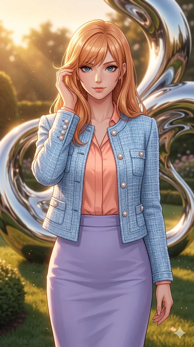 score_9, masterpiece, best quality, ultra-detailed, high-budget anime keyframe, editorial fashion photography, tasteful artistic composition, Caucasian woman, strictly human ears. close-up cowboy shot from the waist and thighs up, the character domin
