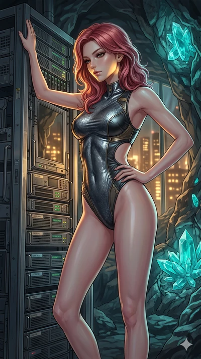 score_9, masterpiece, best quality, ultra-detailed, high-budget anime keyframe, editorial fashion photography, tasteful artistic composition, Caucasian woman, strictly human ears. cowboy shot from the thighs up, character and outfit filling the frame